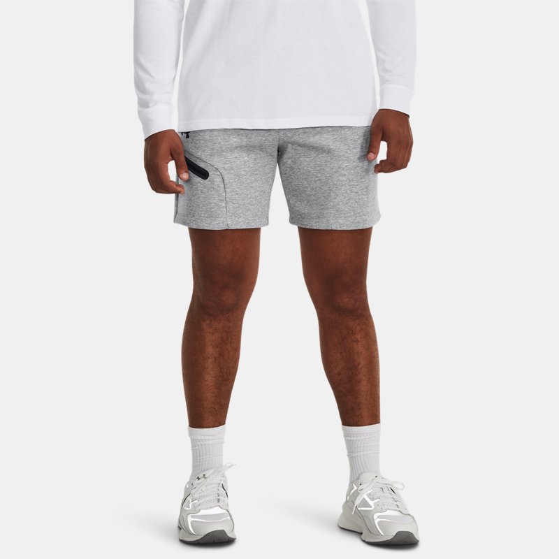Men's Under Armour Unstoppable Fleece Shorts Mod Gray / Black XXL